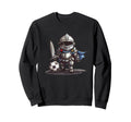 Funny Knight Suit Armor Soccer Sweatshirt - Aesthetic Graphic Men Women - T-Shirt, Sweatshirt, Hoodie