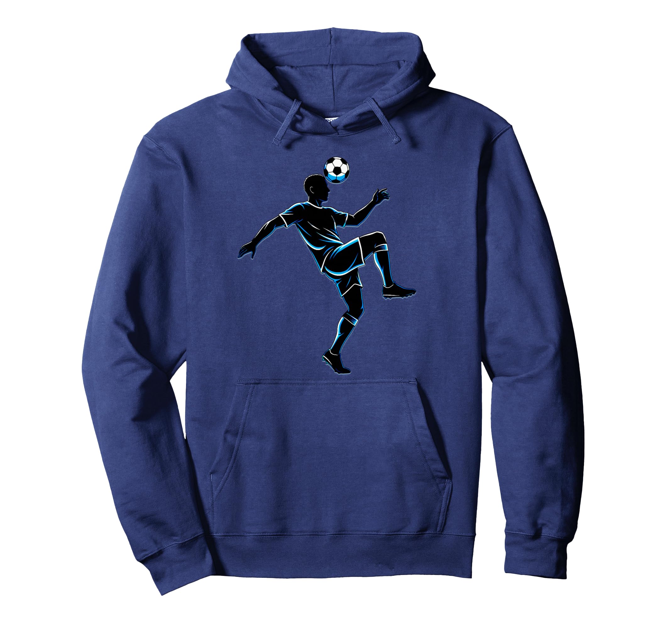 Soccer Player Juggling Ball Hoodie - Fun Novelty Design Men Women - T-Shirt, Sweatshirt, Hoodie