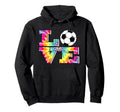 Soccer Tie Dye Love Multi Color Teen Hoodie - Aesthetic Graphic for Adults - T-Shirt, Sweatshirt, Hoodie