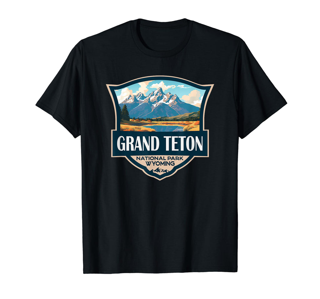 Grand Teton National Park Illustration T-Shirt - Trendy Graphic Unisex - T-Shirt, Sweatshirt, Hoodie