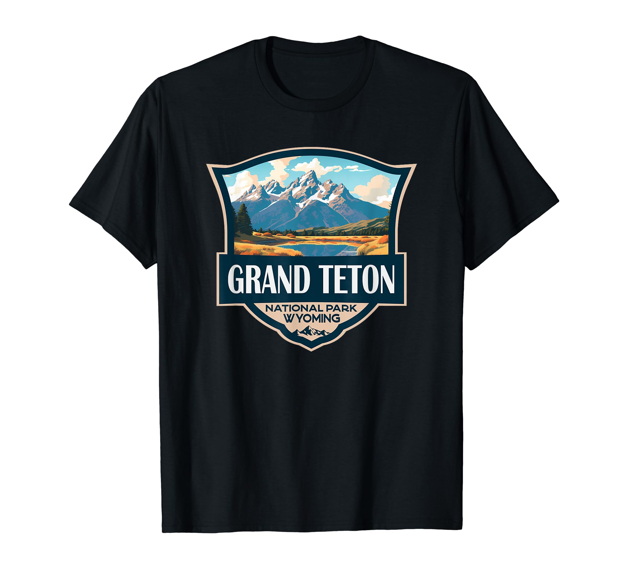Grand Teton National Park Illustration T-Shirt - Trendy Graphic Unisex - T-Shirt, Sweatshirt, Hoodie