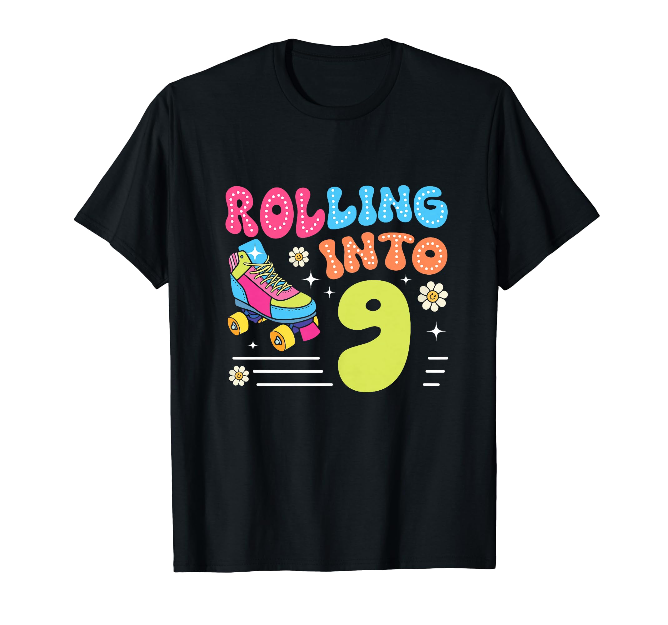 Rolling Into 9 Year Old 9Th Roller T-Shirt - Novelty Apparel Men Women - T-Shirt, Sweatshirt, Hoodie