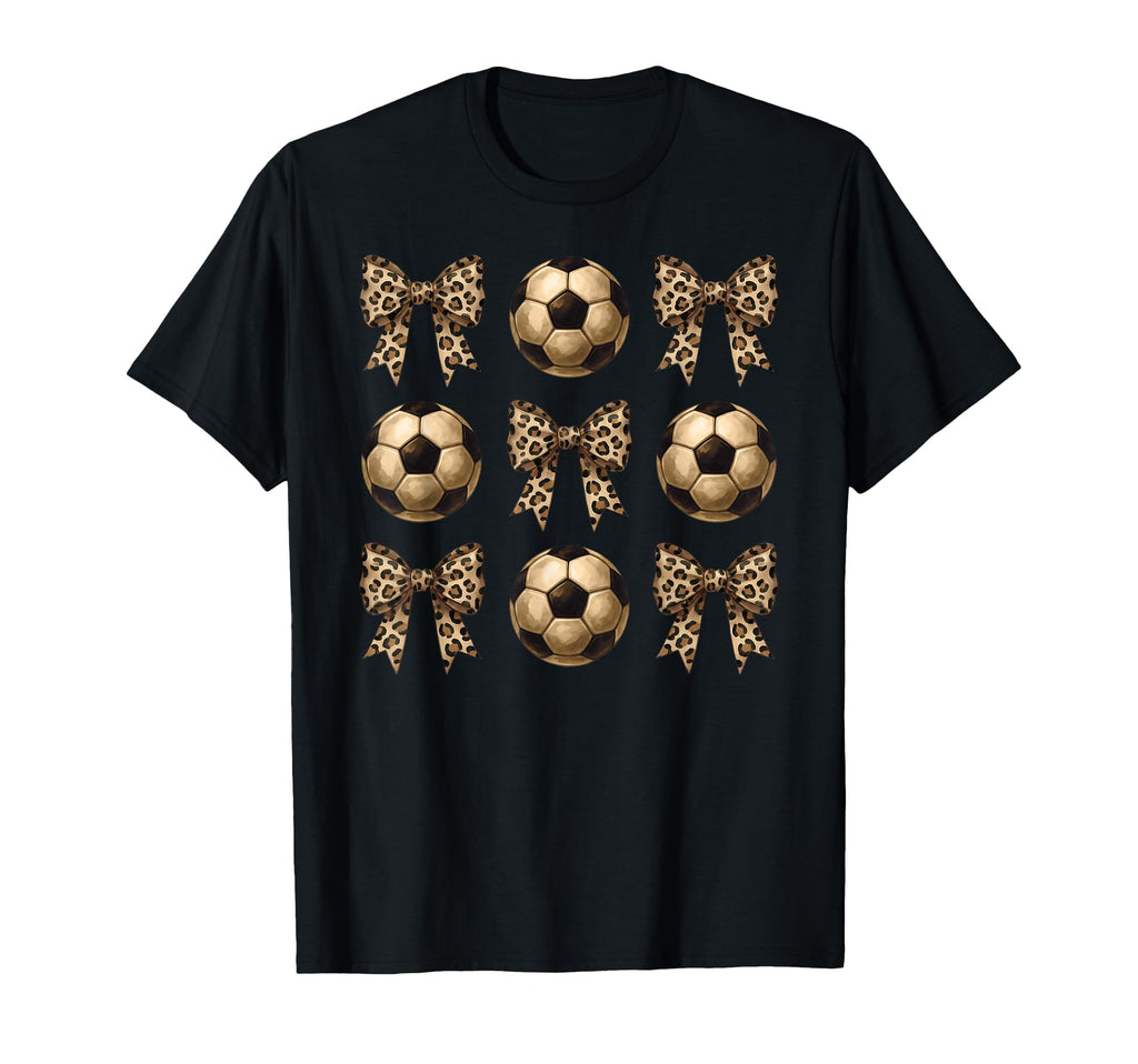 Soccer Mom Leopard Coquette Bows Teen T-Shirt - Graphic Print for Adults - T-Shirt, Sweatshirt, Hoodie
