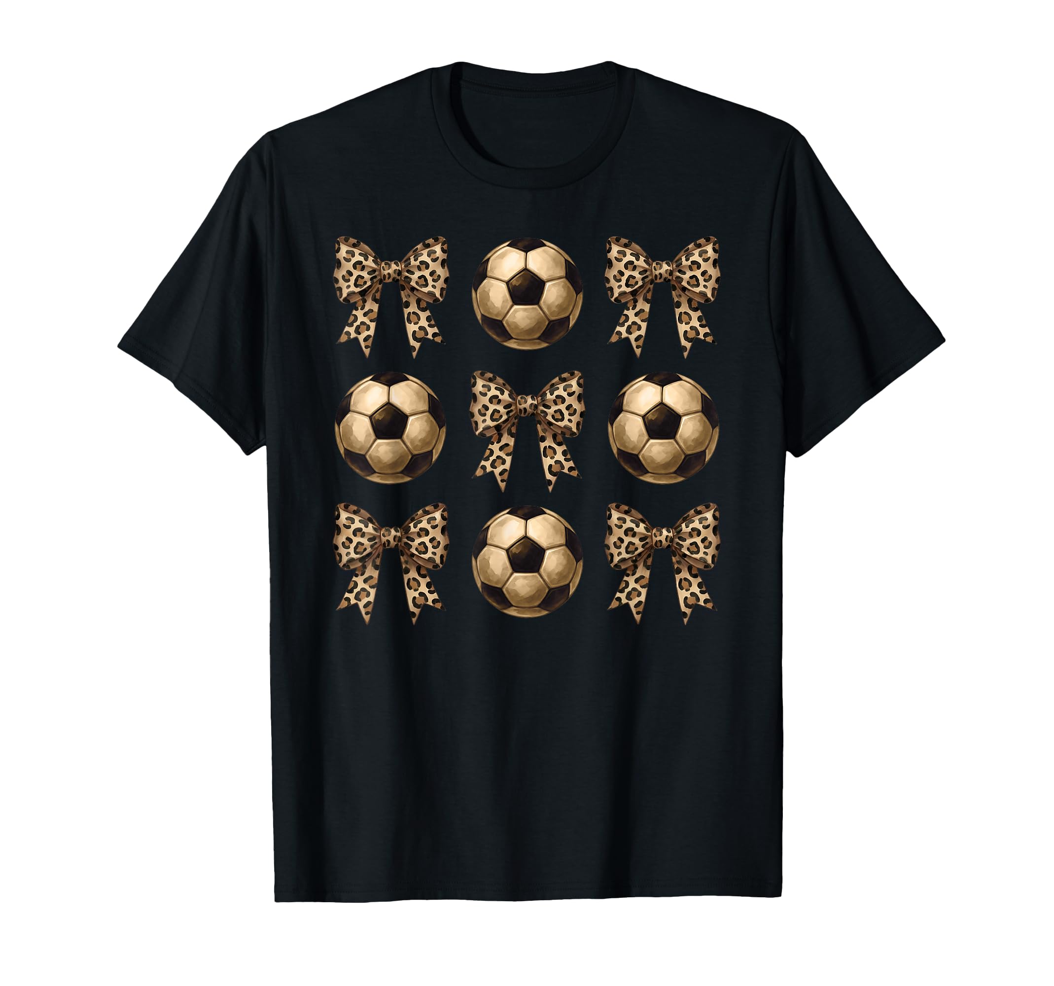 Soccer Mom Leopard Coquette Bows Teen T-Shirt - Graphic Print for Adults - T-Shirt, Sweatshirt, Hoodie