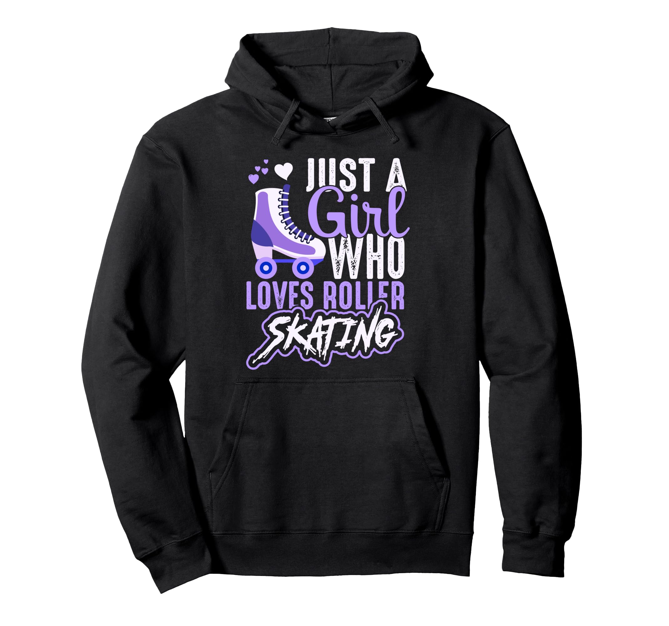Purple Roller Skate Happy Who Love To Hoodie - Minimalist Print Men Women - T-Shirt, Sweatshirt, Hoodie