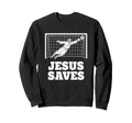 Christian Jesus Saves Soccer Sweatshirt - Minimalist Print Men Women - T-Shirt, Sweatshirt, Hoodie