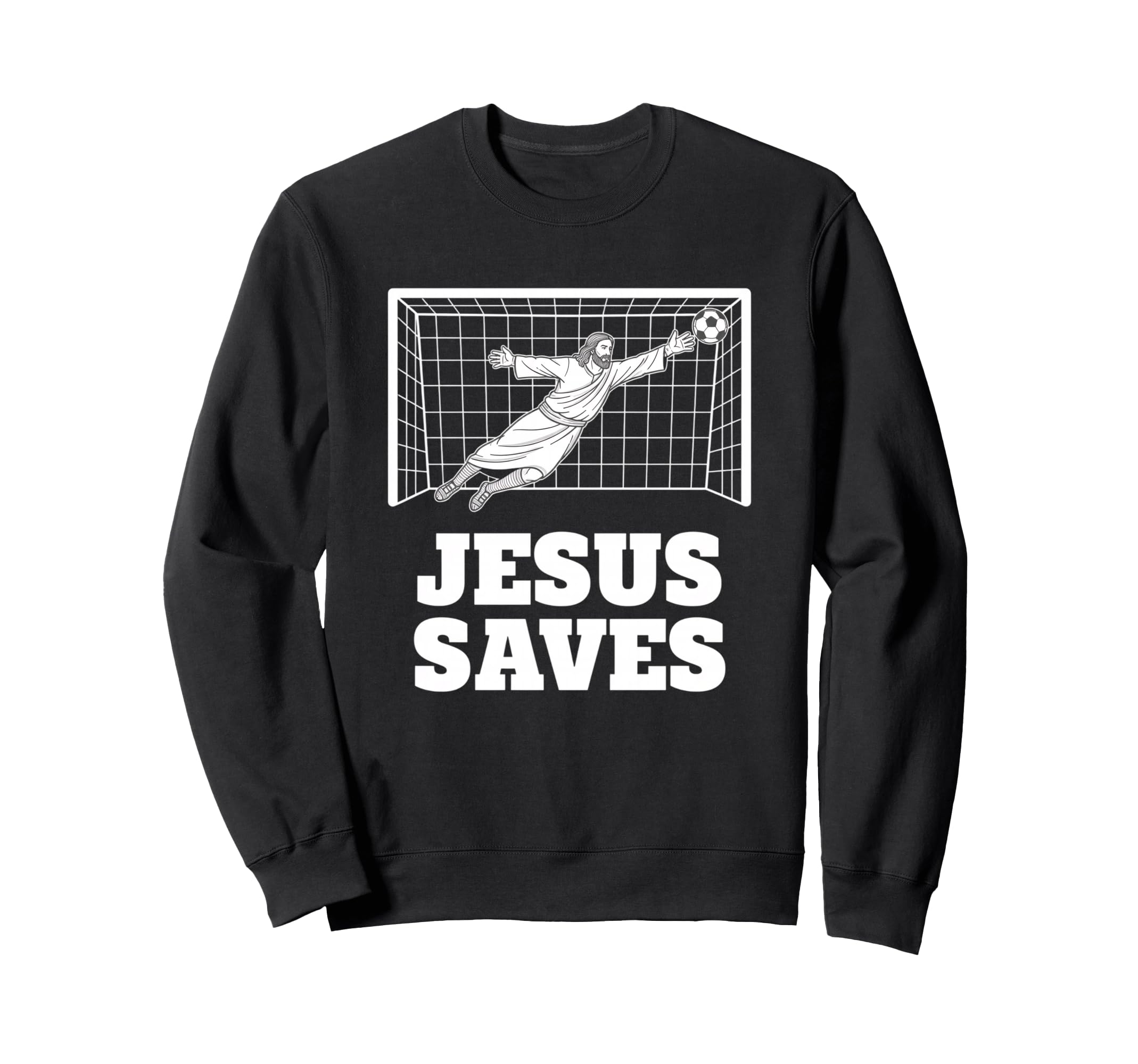 Christian Jesus Saves Soccer Sweatshirt - Minimalist Print Men Women - T-Shirt, Sweatshirt, Hoodie