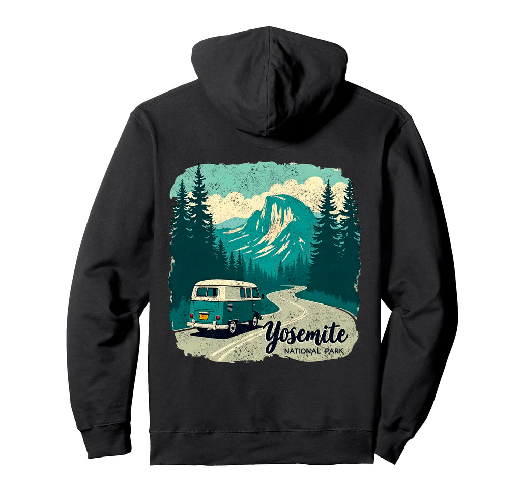 Yosemite National Park Mountain Hoodie - Aesthetic Graphic for Adults - T-Shirt, Sweatshirt, Hoodie