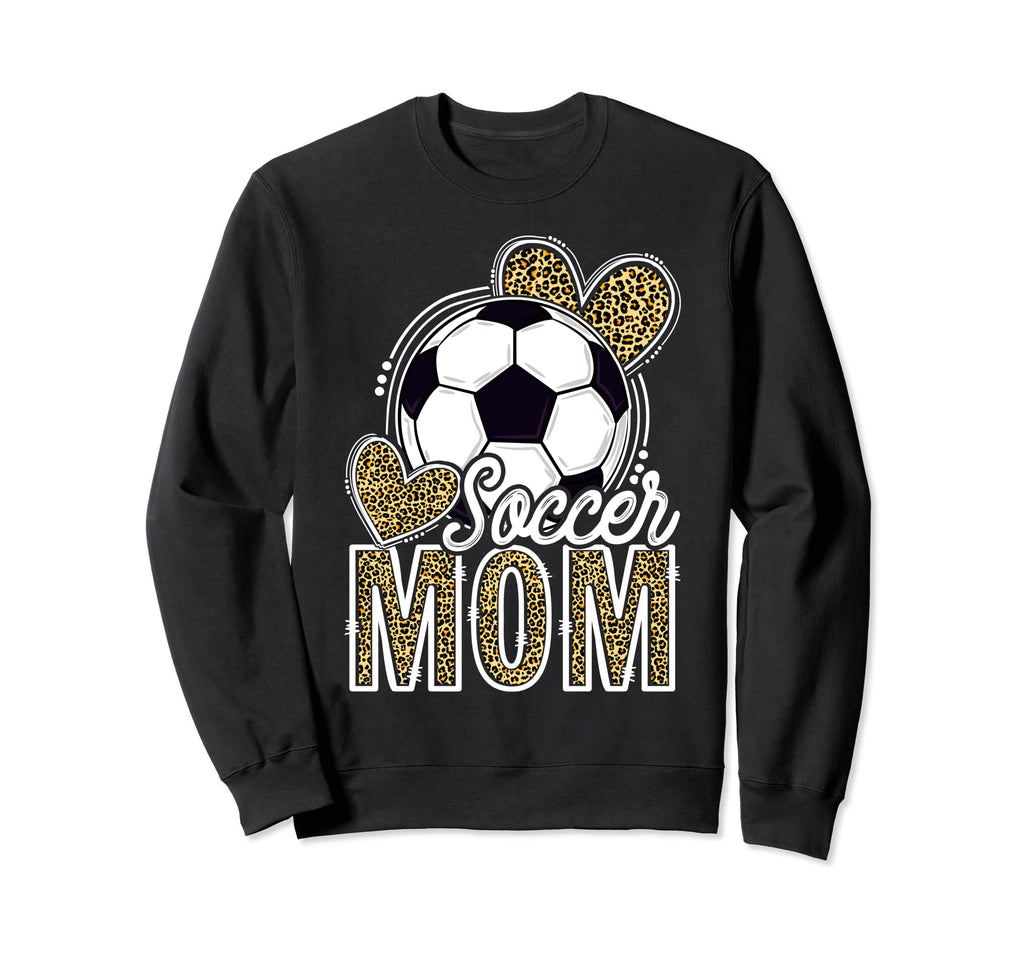 Soccer Mom Heart Leopard Funny Sweatshirt - Fun Novelty Design Men Women - T-Shirt, Sweatshirt, Hoodie