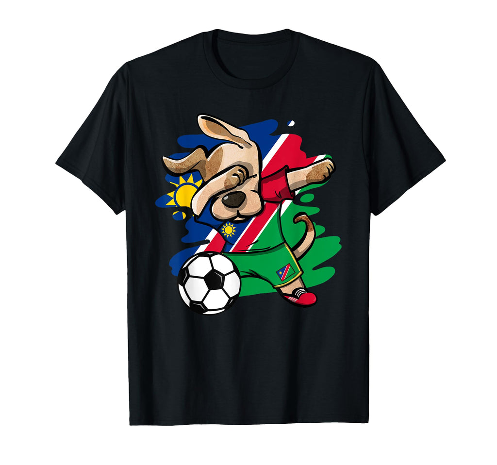 Dabbing Dog Namibia Soccer Fans T-Shirt - Fun Novelty Design for Adults - T-Shirt, Sweatshirt, Hoodie
