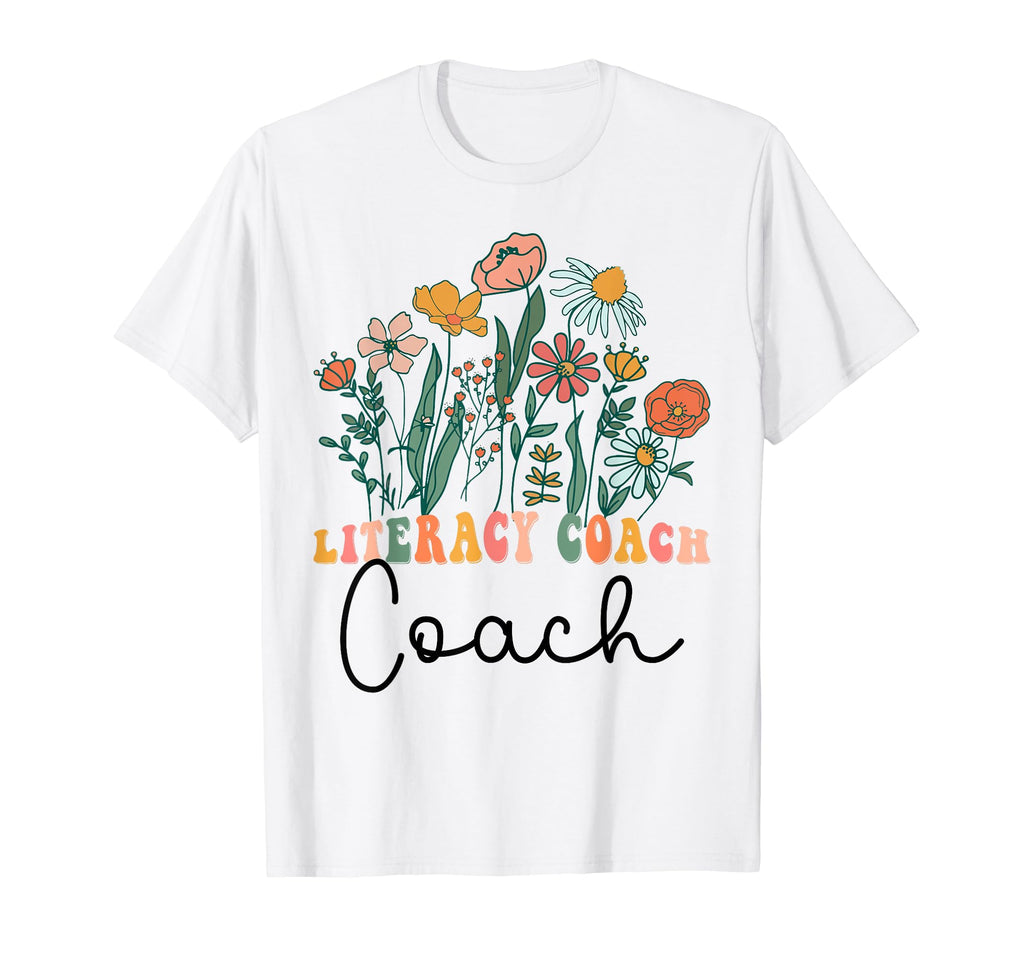 Groovy Wildflower Literacy Coach T-Shirt - Fun Novelty Design Men Women - T-Shirt, Sweatshirt, Hoodie