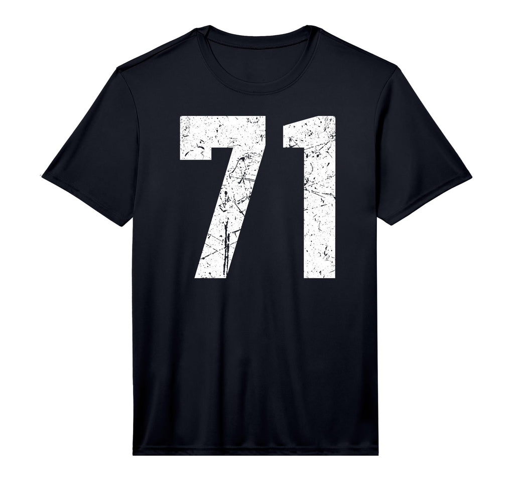 Number 71 White Sports Team T-Shirt - Casual Everyday Wear for Adults - T-Shirt, Sweatshirt, Hoodie