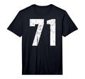 Number 71 White Sports Team T-Shirt - Casual Everyday Wear for Adults - T-Shirt, Sweatshirt, Hoodie
