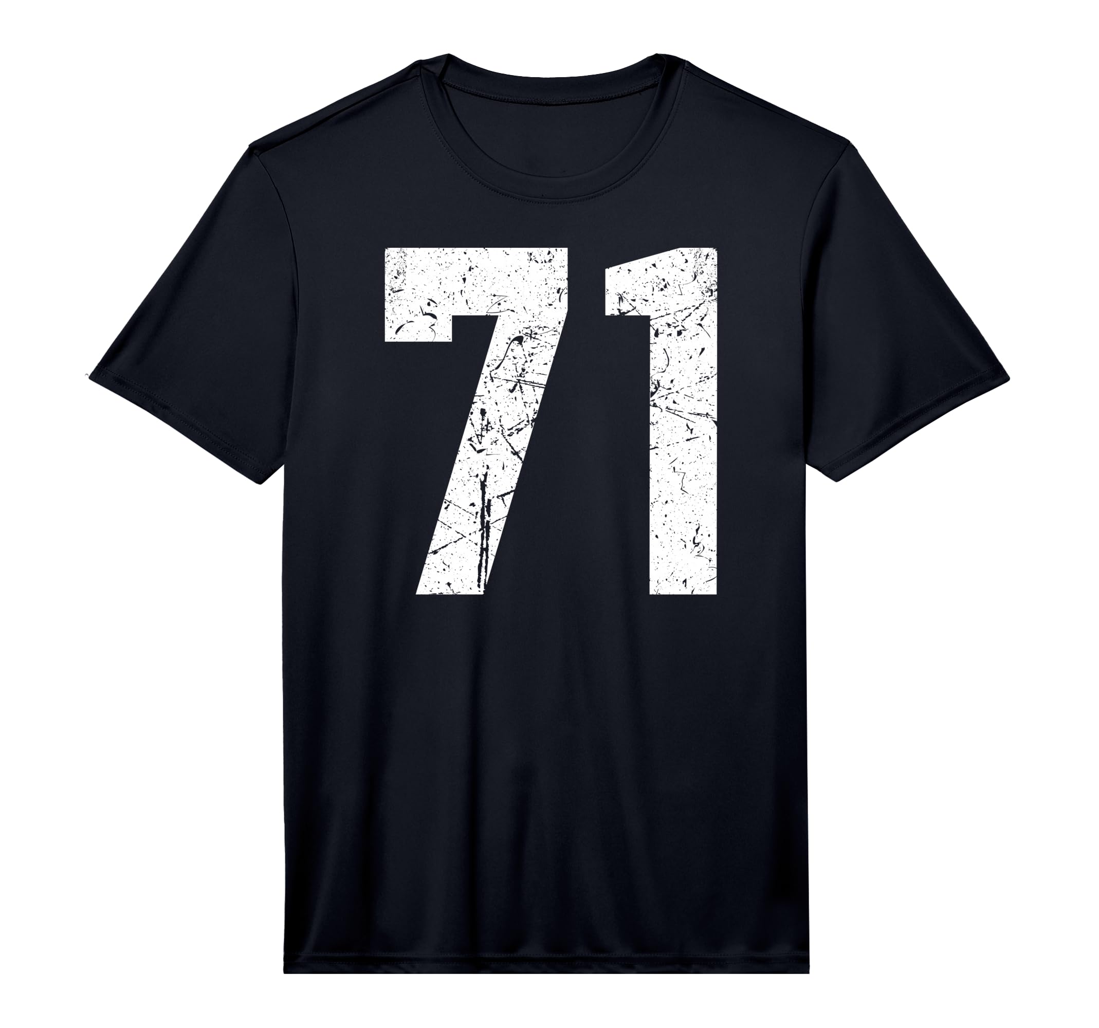 Number 71 White Sports Team T-Shirt - Casual Everyday Wear for Adults - T-Shirt, Sweatshirt, Hoodie