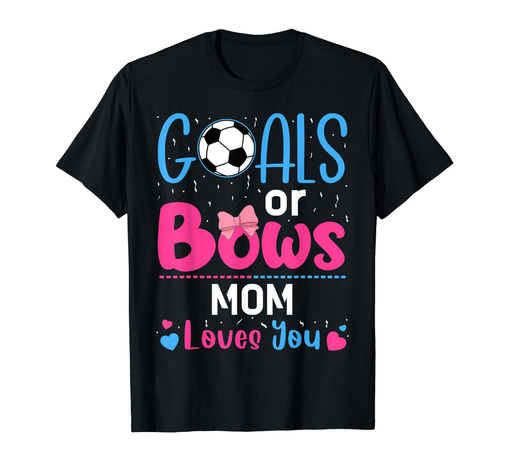 Goals Or Bows Mom Gender Reveal T-Shirt - Custom Art Print for Adults - T-Shirt, Sweatshirt, Hoodie