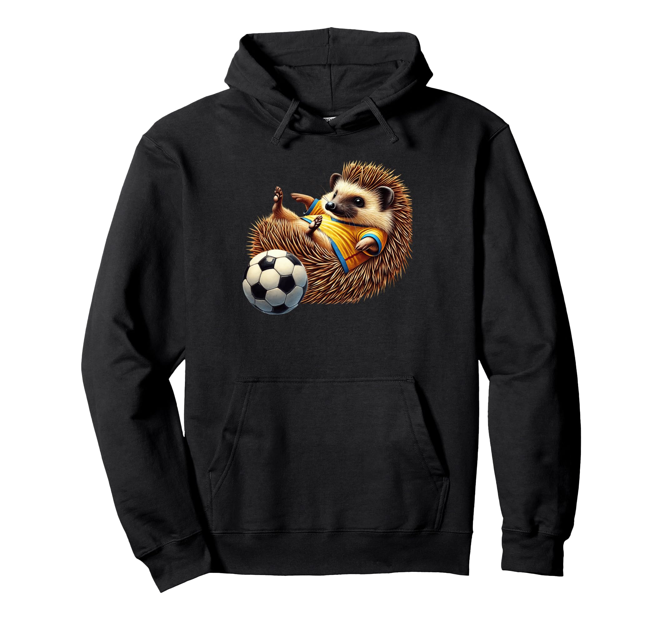 Hedgehog Soccer Player Animal Football Fan Hoodie - Unique Graphic Unisex - T-Shirt, Sweatshirt, Hoodie