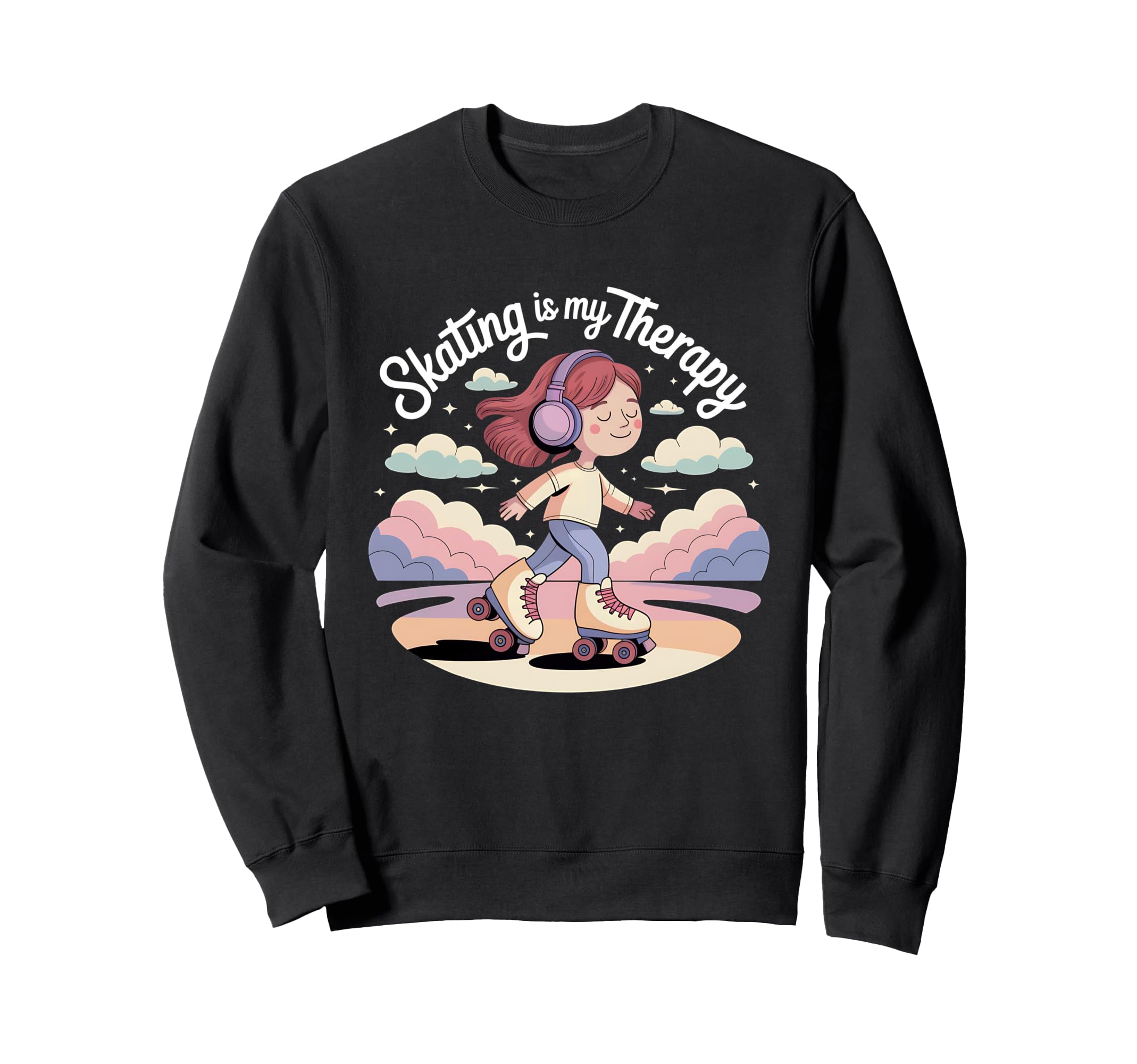 Roller Skate Roller Skating Therapy Sweatshirt - Minimalist Print Unisex - T-Shirt, Sweatshirt, Hoodie