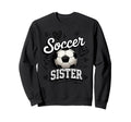 Soccer Sister Heart Football Family Sweatshirt - Aesthetic Graphic Unisex - T-Shirt, Sweatshirt, Hoodie