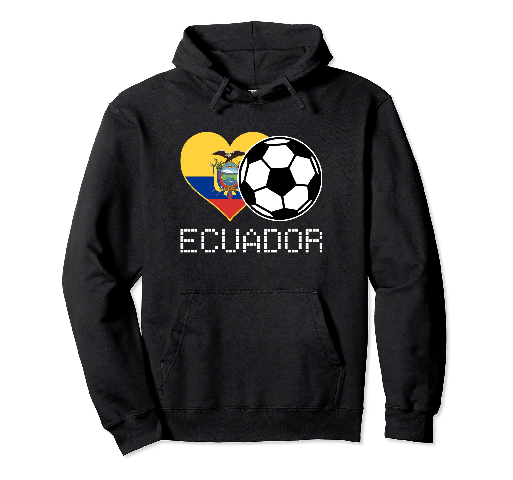 Ecuador Soccer Ecuadorian Flag Love Hoodie - Trendy Graphic for Adults - T-Shirt, Sweatshirt, Hoodie