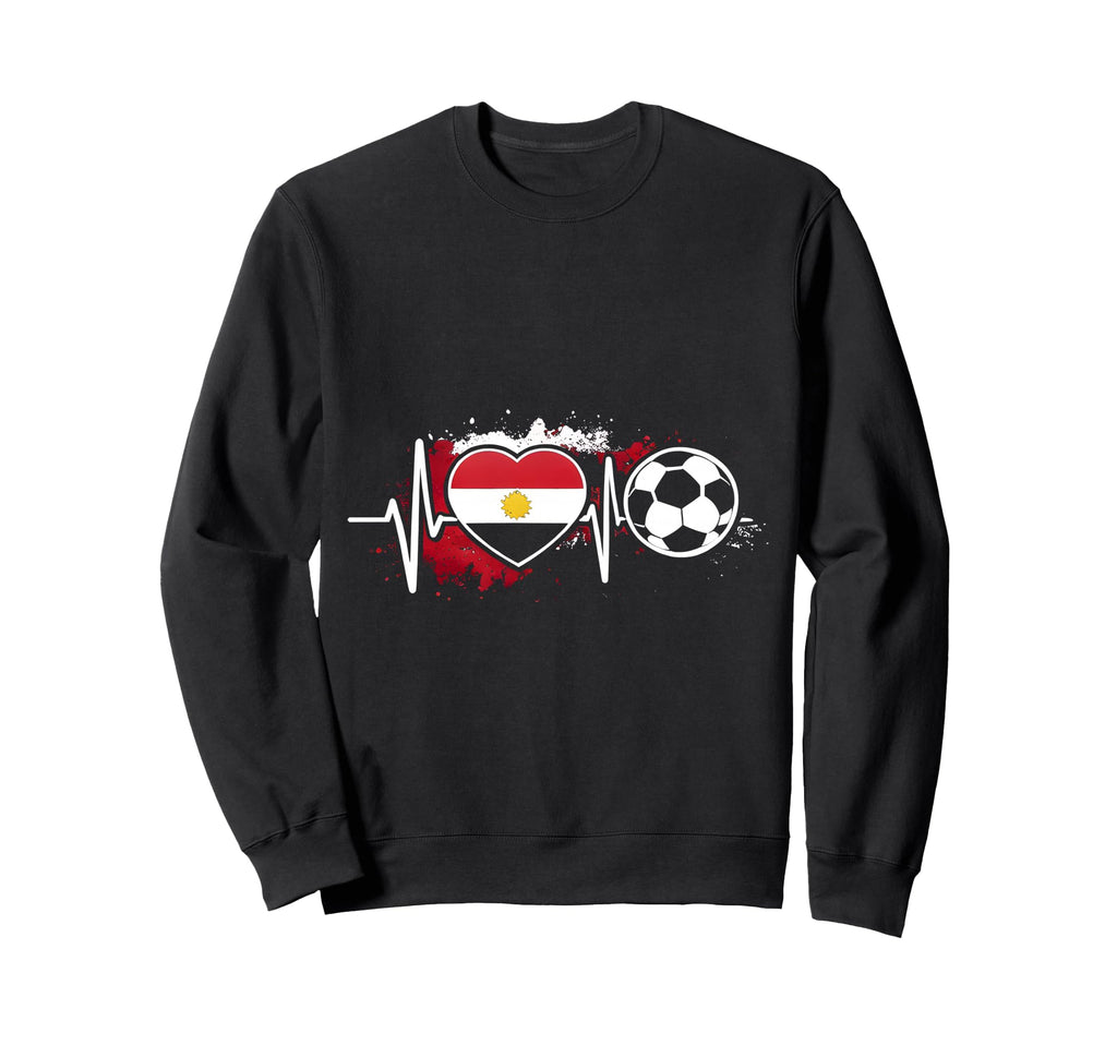 Football Pulse Egypt Flag Sweatshirt - Aesthetic Graphic for Adults - T-Shirt, Sweatshirt, Hoodie