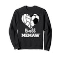Ball Memaw Heart Funny Soccer Sweatshirt - Minimalist Print Men Women - T-Shirt, Sweatshirt, Hoodie