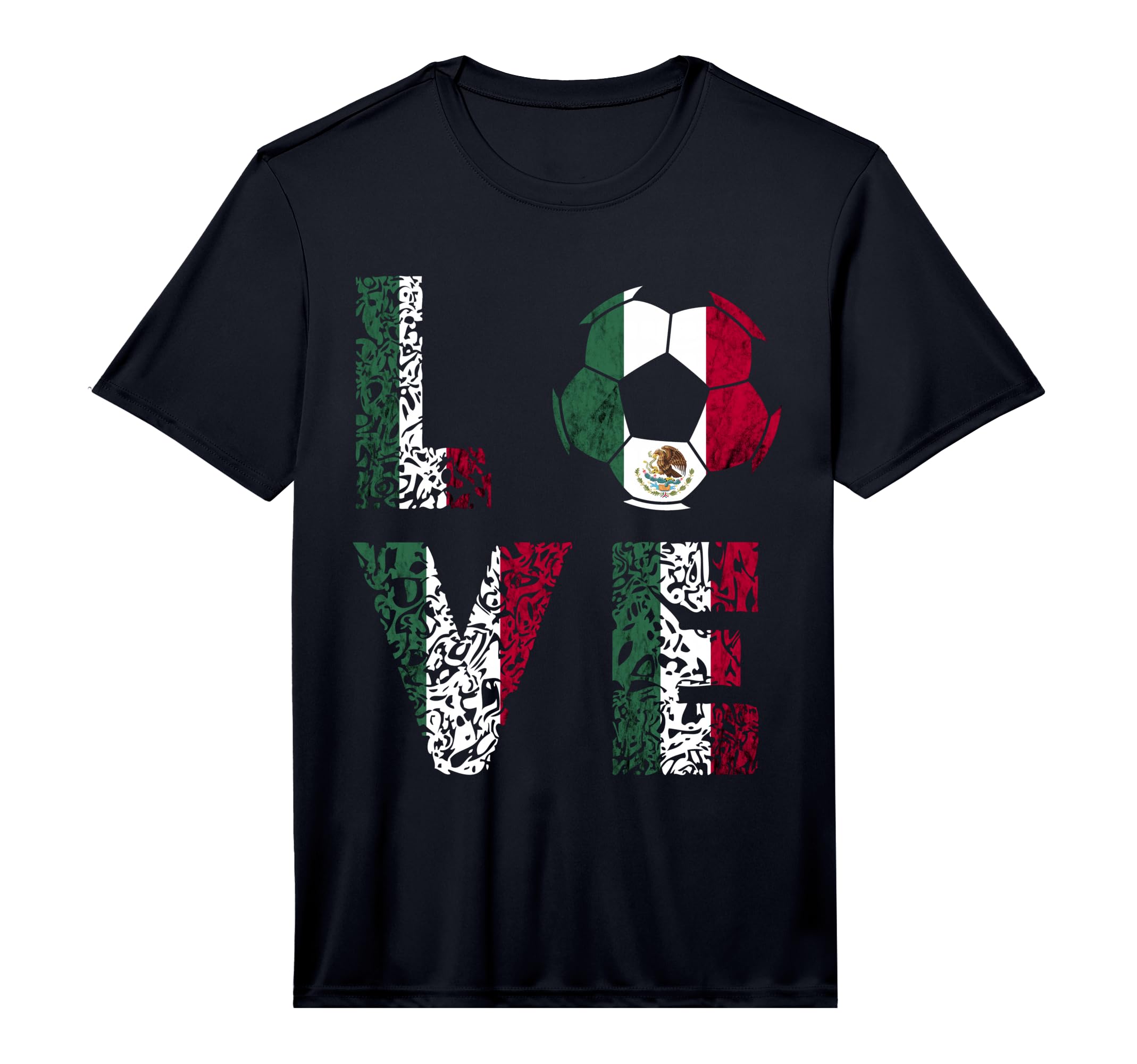 Mexico Soccer Ball Love Mexican Flag T-Shirt - Trendy Graphic Men Women - T-Shirt, Sweatshirt, Hoodie