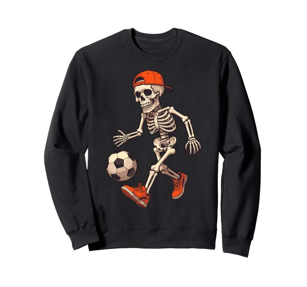 Funny Skeleton Soccer Balls Sweatshirt - Custom Art Print Men Women - T-Shirt, Sweatshirt, Hoodie