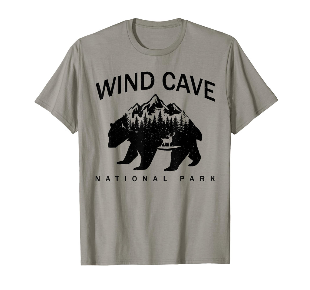 Wind Cave National Park Bear Souvenir T-Shirt - Graphic Print Unisex - T-Shirt, Sweatshirt, Hoodie