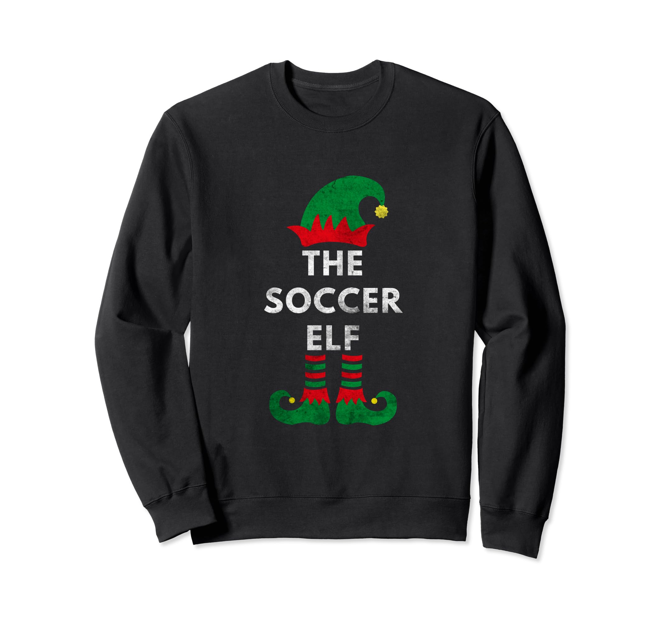 Soccer Elf Santa Elves Sports Sweatshirt - Trendy Graphic for Adults - T-Shirt, Sweatshirt, Hoodie