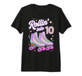 Rollin Into 10 Roller Skating 10Th T-Shirt - Unique Graphic for Adults - T-Shirt, Sweatshirt, Hoodie