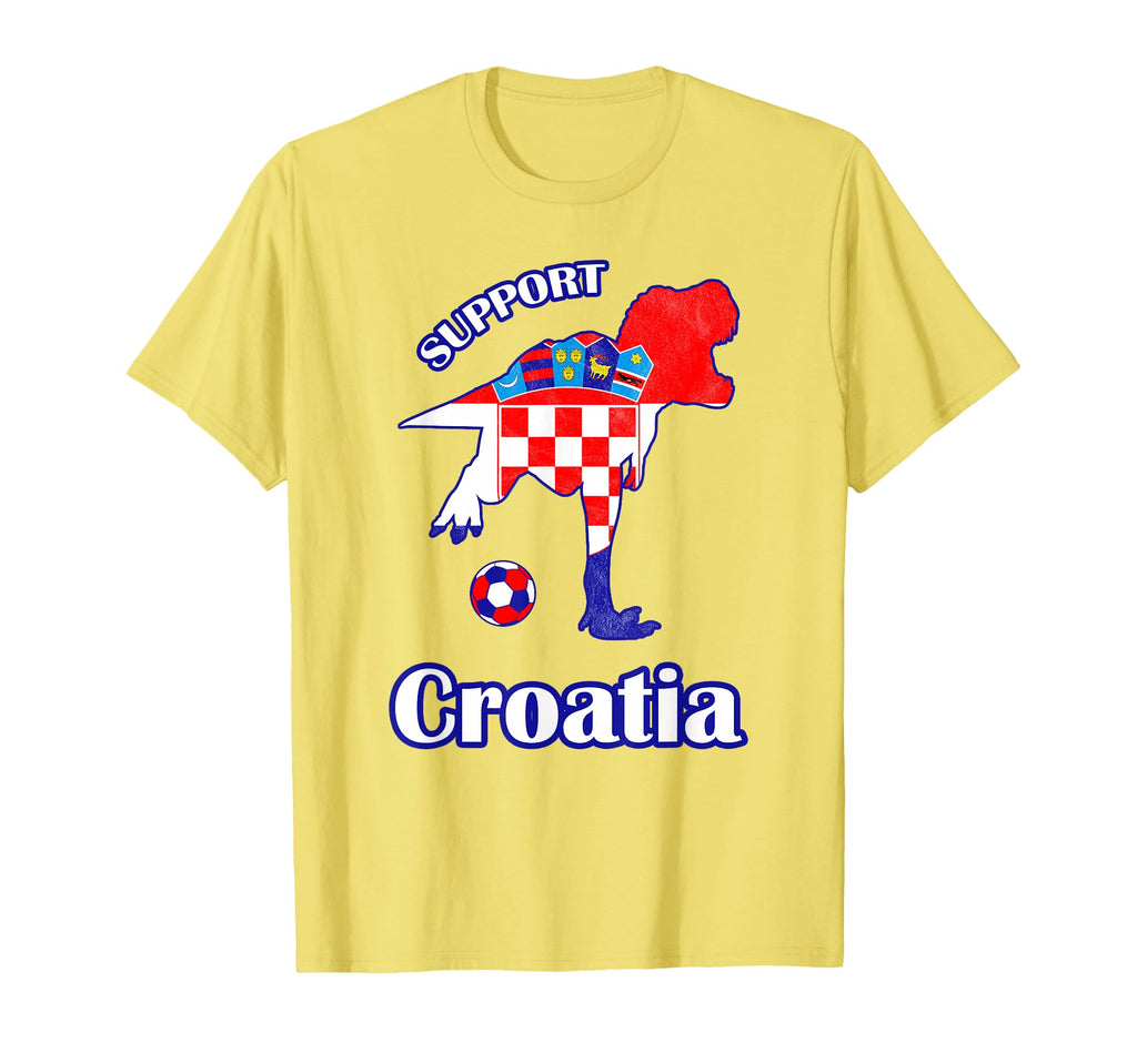 T Rex Support Jersey Croatia Soccer T-Shirt - Custom Art Print Men Women - T-Shirt, Sweatshirt, Hoodie