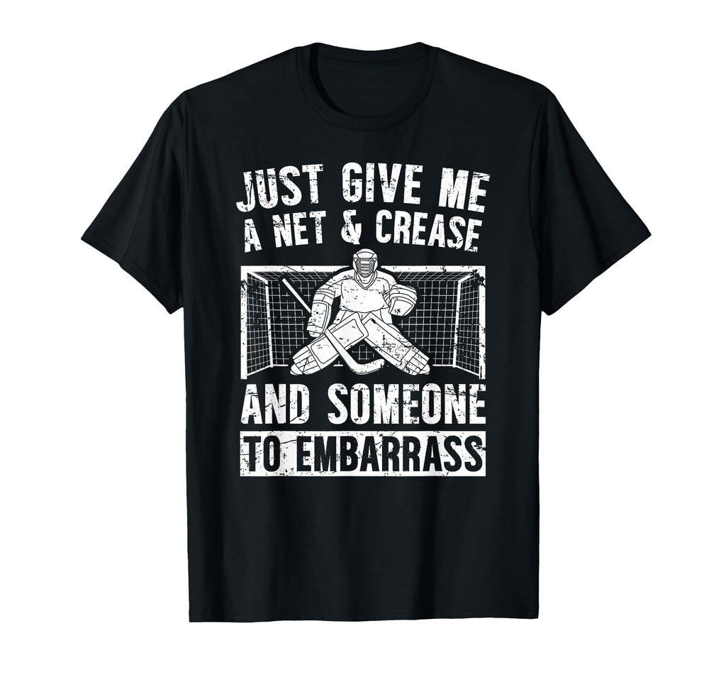 Net Crease Ice Hockey Goalkeeper Ice T-Shirt - Aesthetic Graphic Unisex - T-Shirt, Sweatshirt, Hoodie