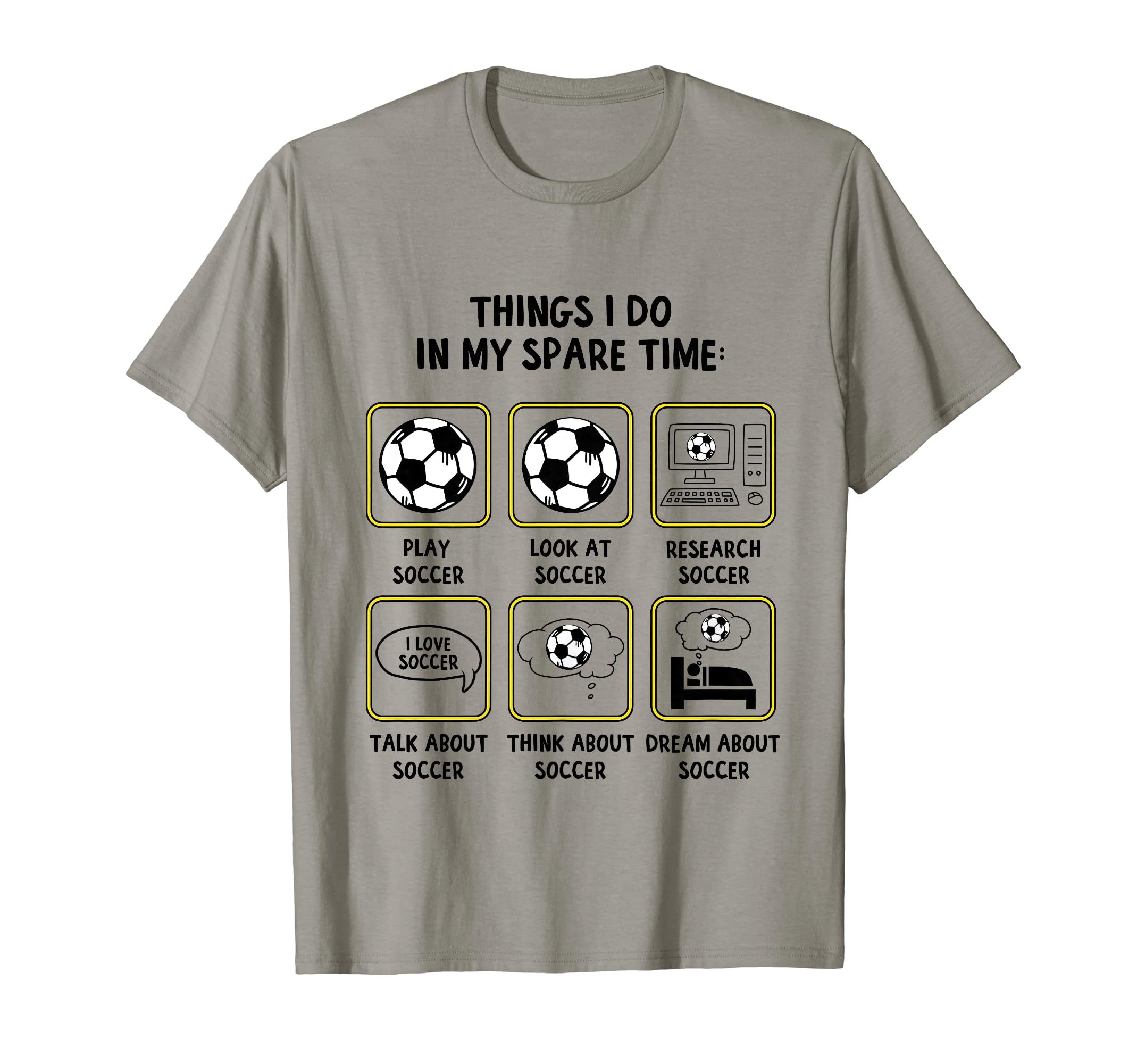 Things I Do My Spare Time Soccer Sports T-Shirt - Custom Art Print Unisex - T-Shirt, Sweatshirt, Hoodie