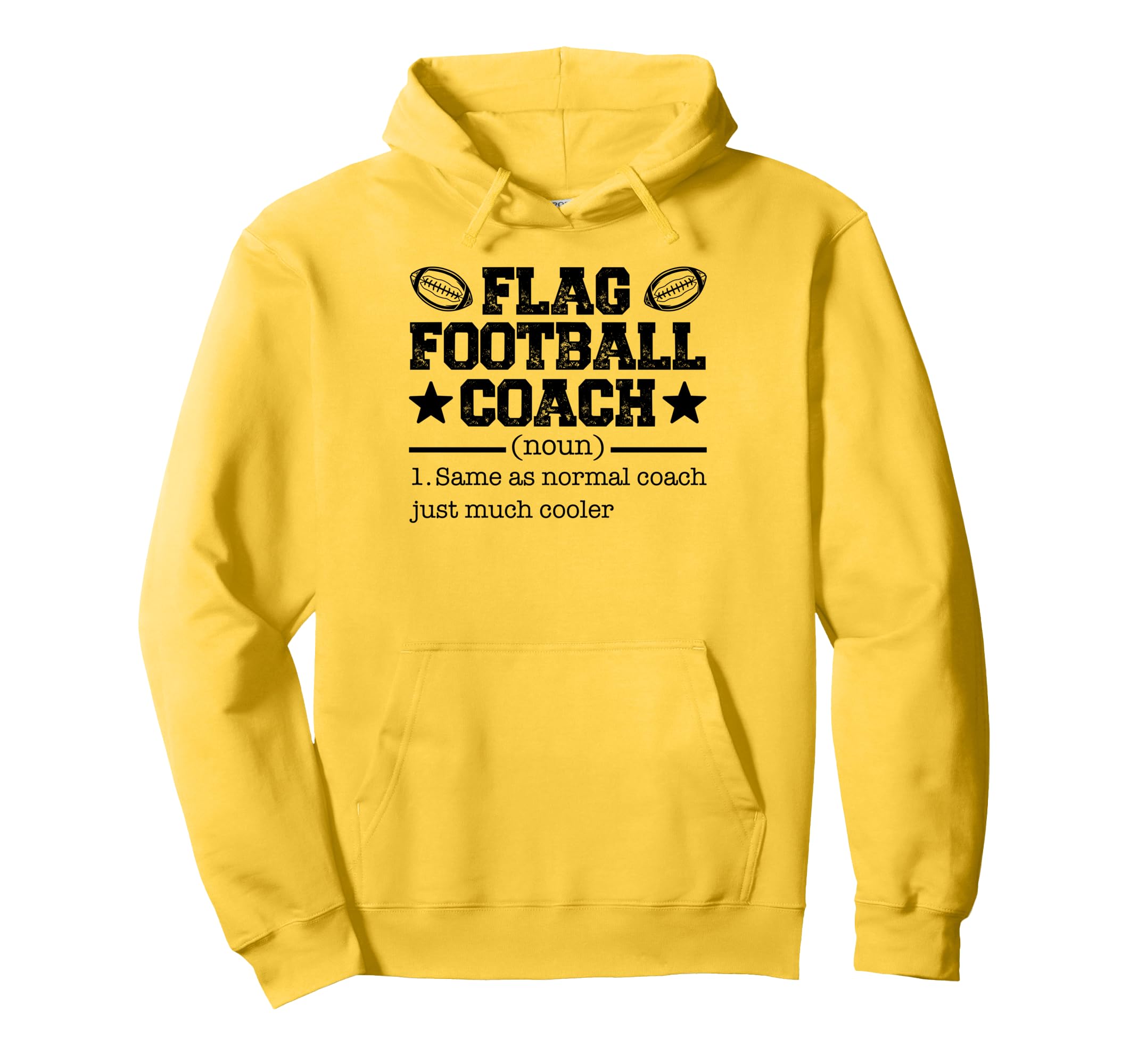 Flag Football Coach Hoodie - Novelty Apparel Unisex - T-Shirt, Sweatshirt, Hoodie