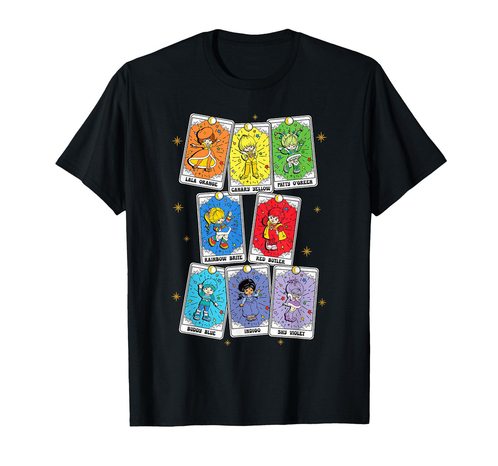 Rainbow Brite Colorful Friends Tarot T-Shirt - Custom Art Print for Adults - T-Shirt, Sweatshirt, Hoodie