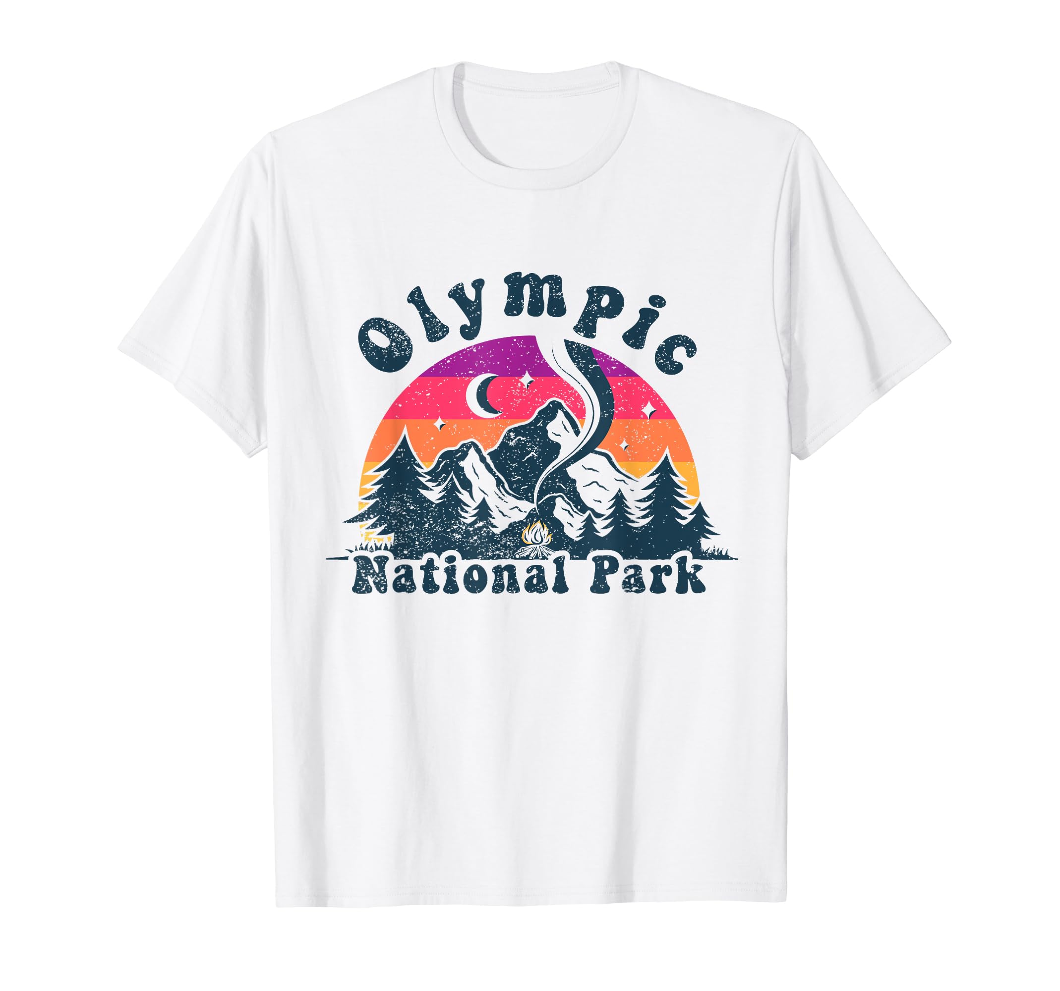Olympic National Park Mountain T-Shirt - Fun Novelty Design for Adults - T-Shirt, Sweatshirt, Hoodie