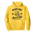 Sideline Social Club Soccer Mom Game Day Hoodie - Aesthetic Graphic Unisex - T-Shirt, Sweatshirt, Hoodie