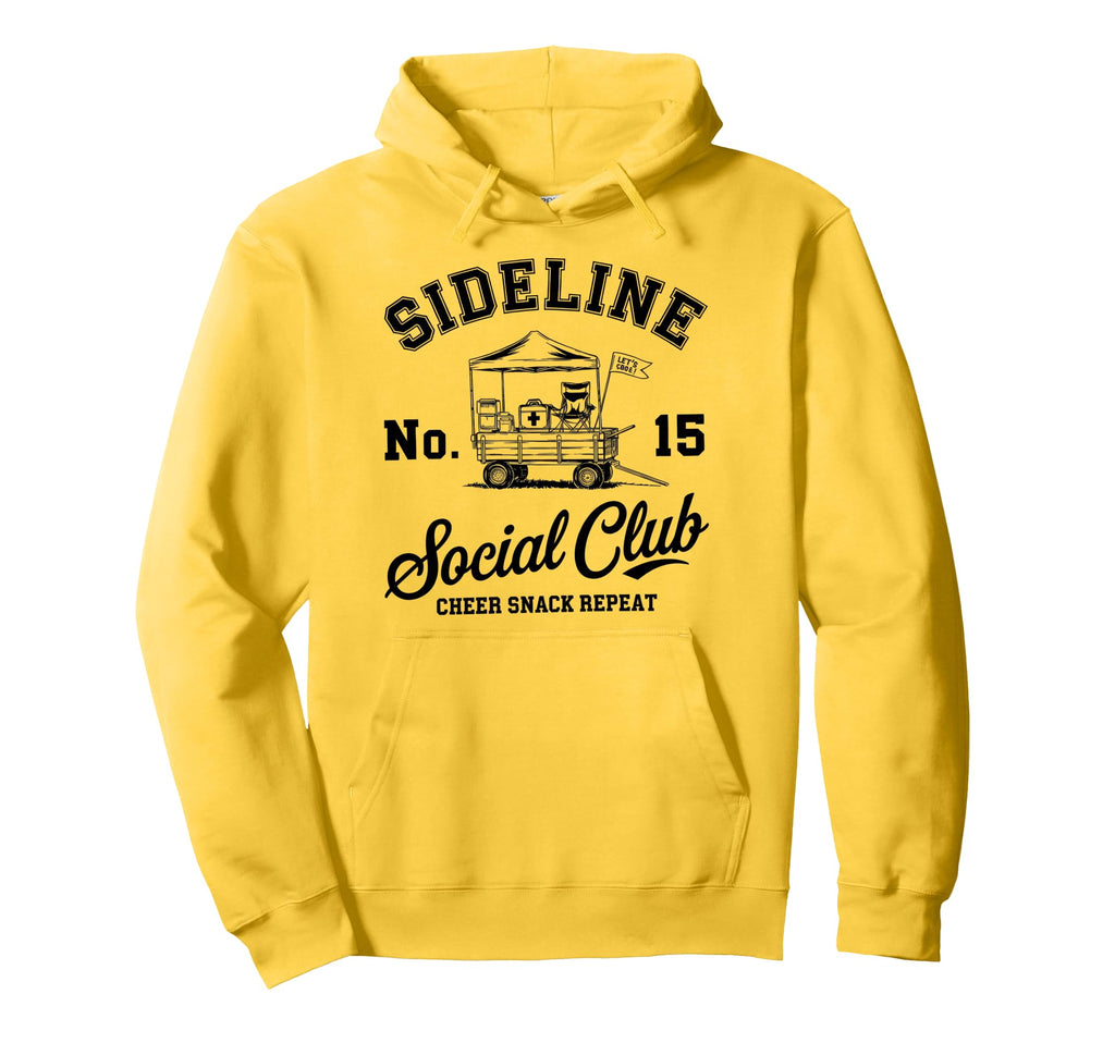 Sideline Social Club Soccer Mom Game Day Hoodie - Graphic Print Men Women - T-Shirt, Sweatshirt, Hoodie