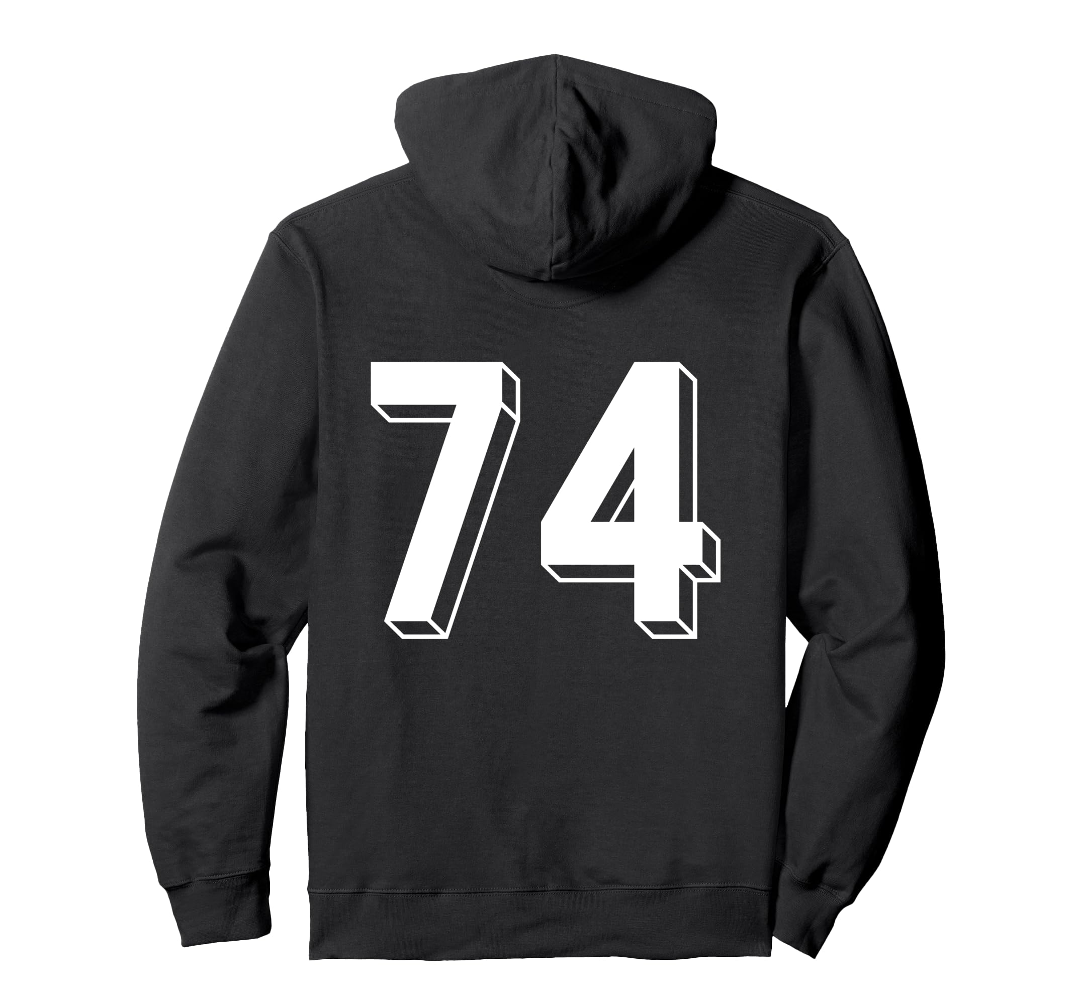 Number 74 Backside 80S 90S Team Jersey Hoodie - Streetwear Style Unisex - T-Shirt, Sweatshirt, Hoodie