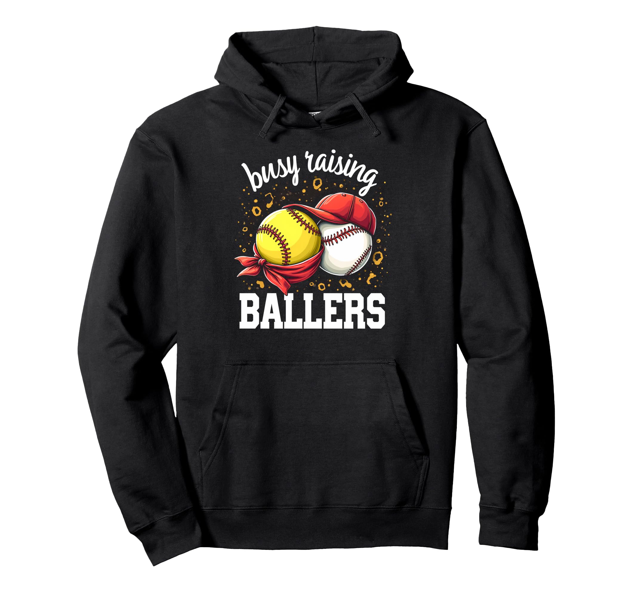 Playful Busy Raising Ballers Sports Mom Hoodie - Fun Novelty Design Unisex - T-Shirt, Sweatshirt, Hoodie