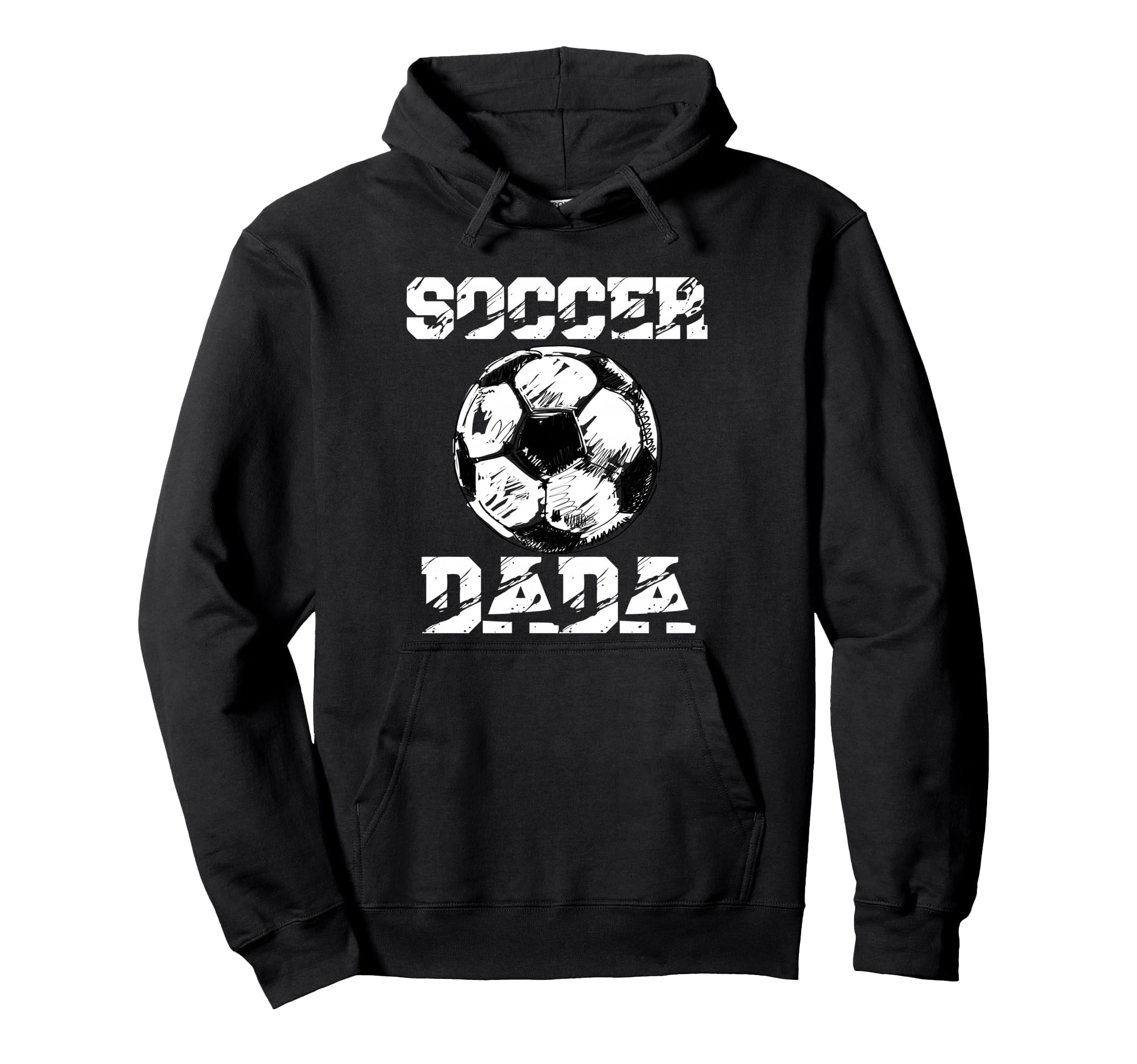 Soccer Dada Distressed Ball Funny Soccer Hoodie - Graphic Print Men Women - T-Shirt, Sweatshirt, Hoodie