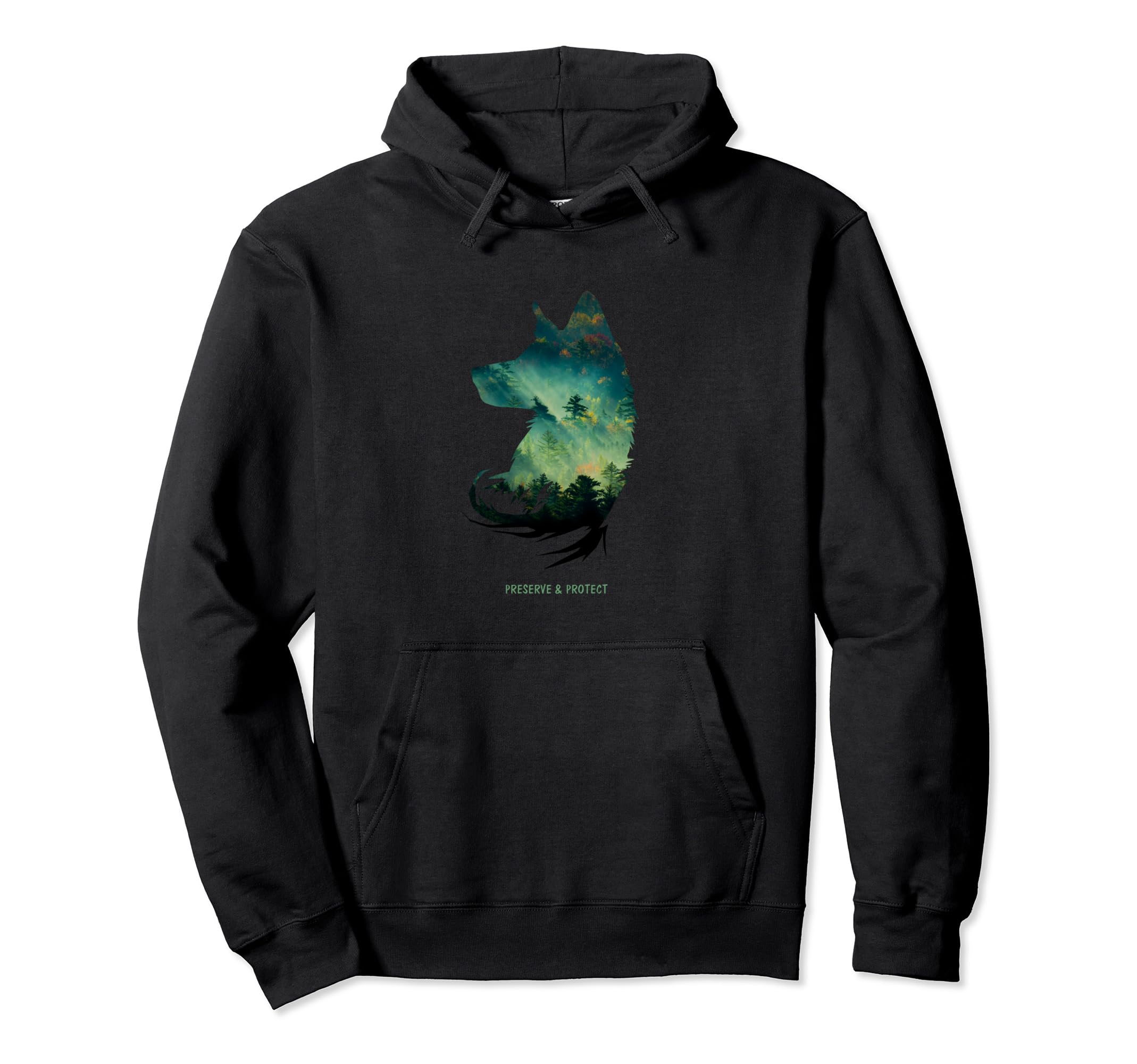 Wolf Preserve Protect National Park Hoodie - Fun Novelty Design for Adults - T-Shirt, Sweatshirt, Hoodie