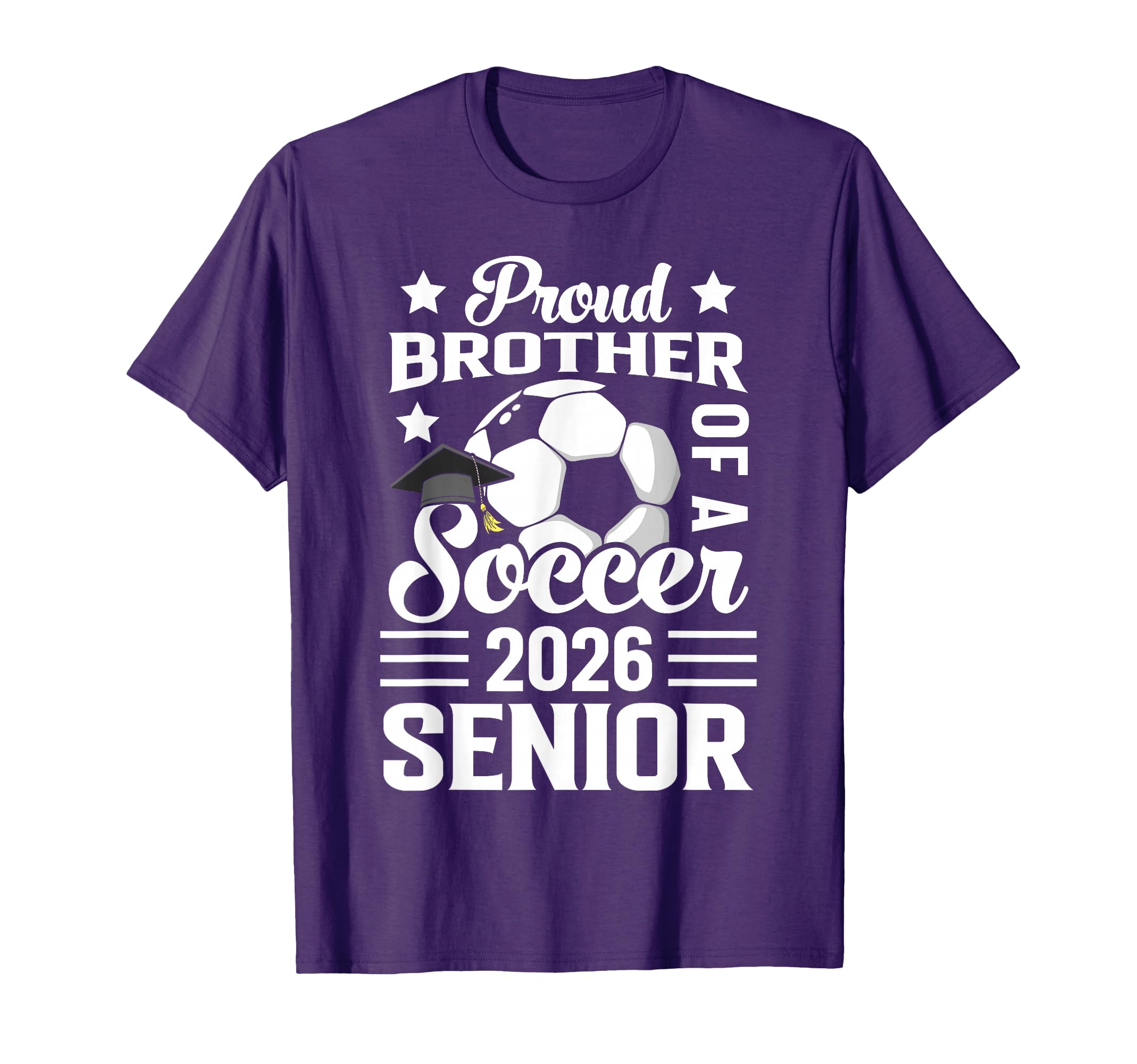 Proud Brother Soccer Senior 2026 T-Shirt - Custom Art Print for Adults - T-Shirt, Sweatshirt, Hoodie