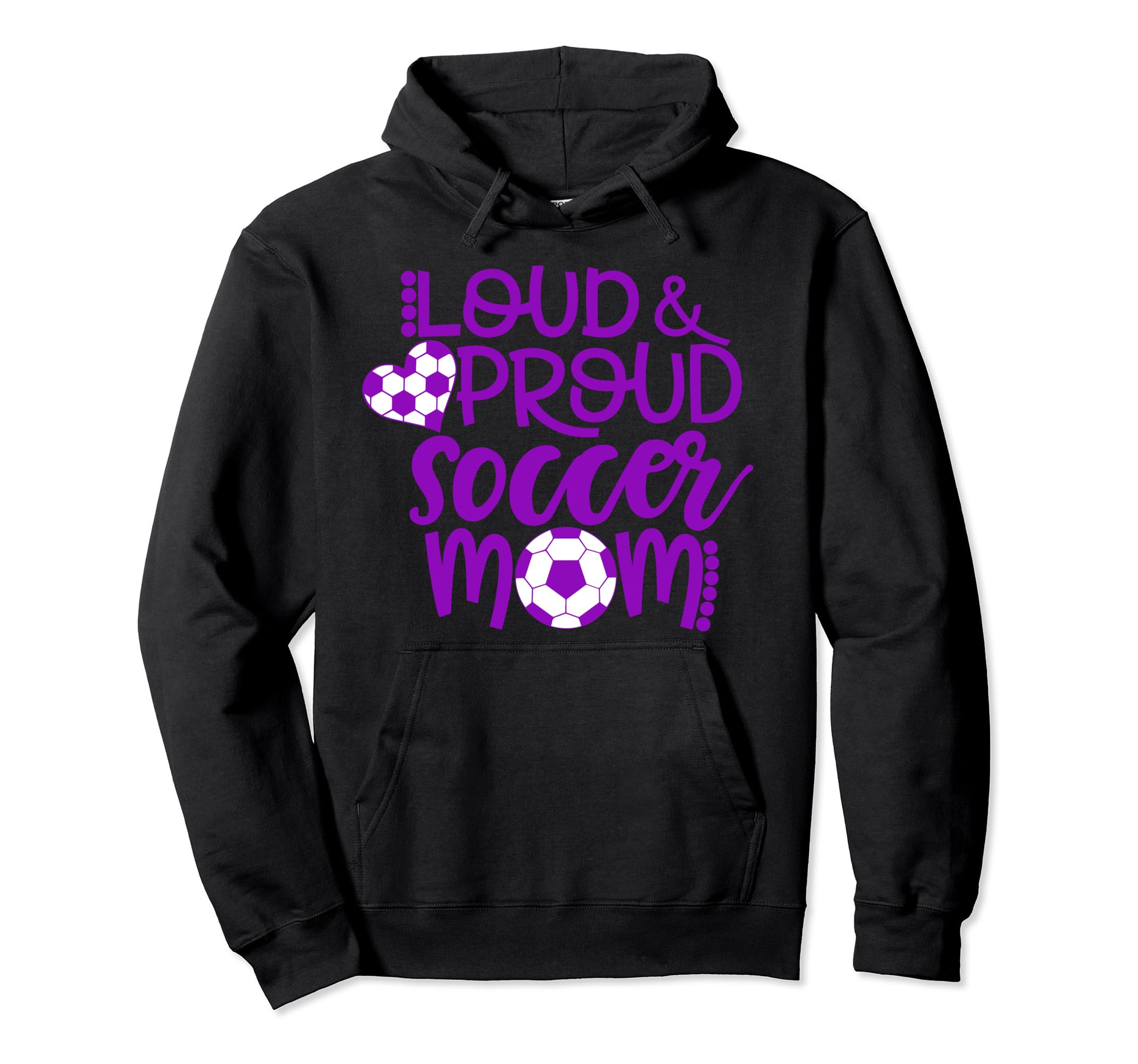 Purple And White Loud And Proud Hoodie - Aesthetic Graphic for Adults - T-Shirt, Sweatshirt, Hoodie