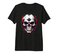 Football Skull Dark Soccer Vibes Tri Blend T-Shirt - Novelty Apparel Unisex - T-Shirt, Sweatshirt, Hoodie