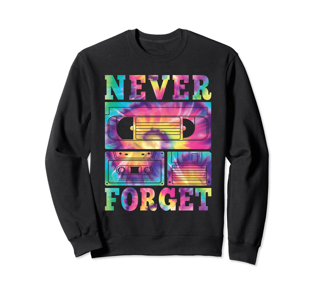 Never Forget 80S 90S Cassette Sweatshirt - Custom Art Print for Adults - T-Shirt, Sweatshirt, Hoodie