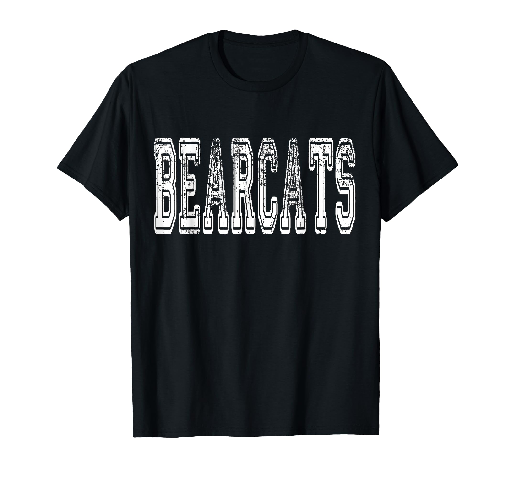Bearcats Mascot Distressed School T-Shirt - Novelty Apparel Men Women - T-Shirt, Sweatshirt, Hoodie