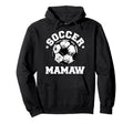 Soccer Mamaw Soccer Ball Distressed Hoodie - Aesthetic Graphic for Adults - T-Shirt, Sweatshirt, Hoodie