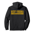 West Virginia Soccer Yellow Text Hoodie - Trendy Graphic Men Women - T-Shirt, Sweatshirt, Hoodie