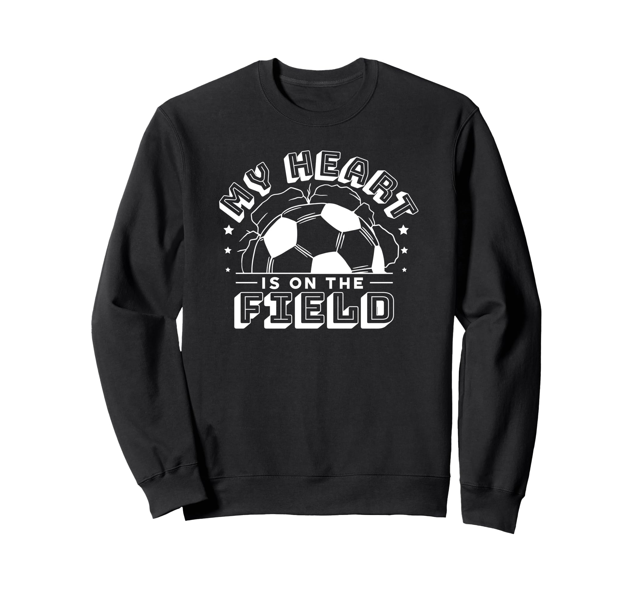 Soccer Sports Funny My Heart Is Sweatshirt - Casual Everyday Wear Unisex - T-Shirt, Sweatshirt, Hoodie